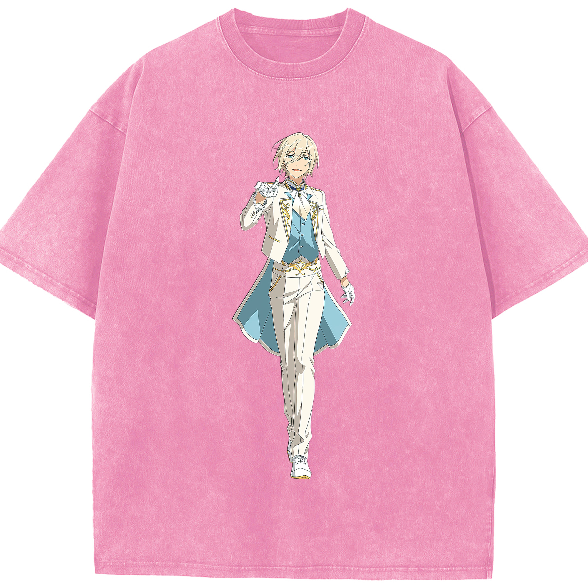 （画像用） あんさんぶるスターズ! Ensemble Stars 綿100% ヴィンテージ風 半袖Tシャツ（フロントプリント）